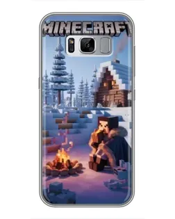 Чехол для Samsung Galaxy S8 (G950) с картинкой «Зимний Minecraft»