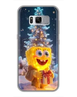 Чехол для Samsung Galaxy S8 (G950) с картинкой «Рождественский Спанч Боб»