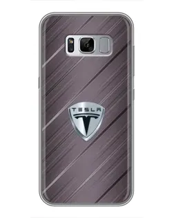 Чехол для Samsung Galaxy S8 (G950) с картинкой «Металлическая текстура Tesla»