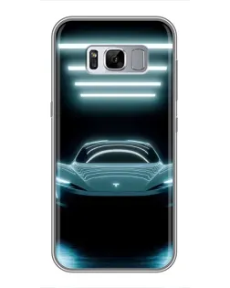 Чехол для Samsung Galaxy S8 (G950) с картинкой «Tesla в неоне»