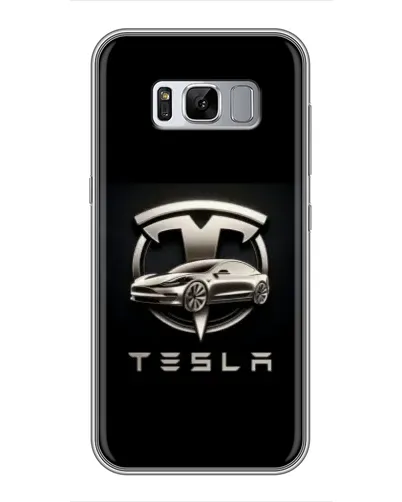 Чехол для Samsung Galaxy S8 (G950) с картинкой «Tesla — серебристое авто» Чехол для Samsung Galaxy S8 (G950) с картинкой «Tesla — серебристое авто»