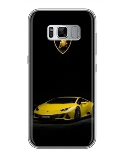 Чехол для Samsung Galaxy S8 (G950) с картинкой «Lamborghini желтый акцент»