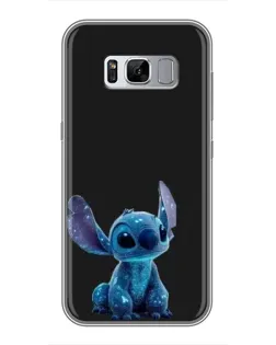 Чехол для Samsung Galaxy S8 (G950) с картинкой «Стич на черном»