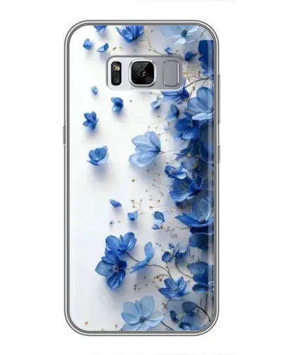 Чехол для Samsung Galaxy S8 (G950) с картинкой «Голубой цветочный каскад»