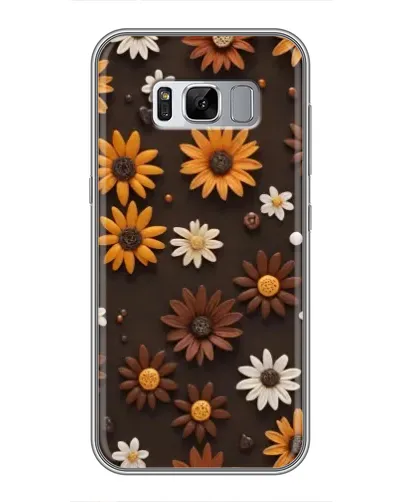 Чехол для Samsung Galaxy S8 (G950) с картинкой «Узор из маленьких подсолнухов»
