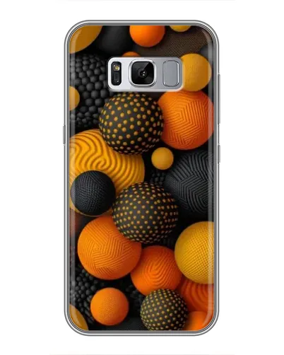 Чехол для Samsung Galaxy S8 (G950) с картинкой «Объемные оранжевые сферы»