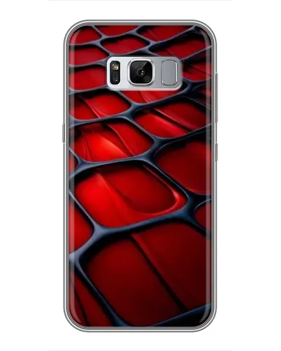 Чехол для Samsung Galaxy S8 (G950) с картинкой «Красная глянцевая сетка»