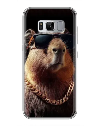 Чехол для Samsung Galaxy S8 (G950) с картинкой «Капибара золотая цепь» Чехол для Samsung Galaxy S8 (G950) с картинкой «Капибара золотая цепь»