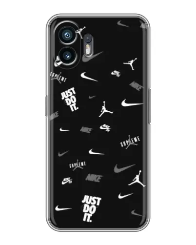 Чехол для Samsung Galaxy XCover7 Pro с картинкой «Nike Black Pattern»