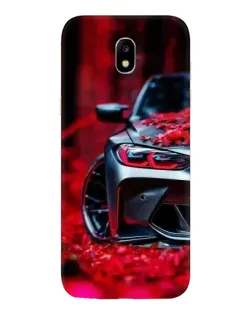 Чехол для Samsung Galaxy J5 2017 (J530F EU) с картинкой «Спортивная BMW и цветы»
