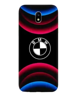 Чехол для Samsung Galaxy J5 2017 (J530F EU) с картинкой «Логотип BMW и неоновые дуги»