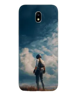 Чехол для Samsung Galaxy J5 2017 (J530F EU) с картинкой «Герой PUBG на скале»