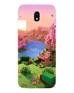 Чехол для Samsung Galaxy J5 2017 (J530F EU) с картинкой «Розовое дерево Minecraft»