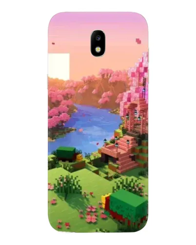 Чехол для Samsung Galaxy J5 2017 (J530F EU) с картинкой «Розовое дерево Minecraft»