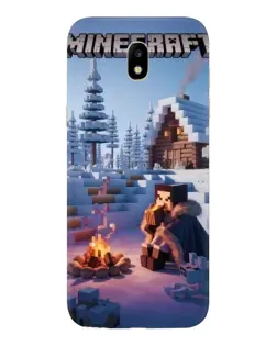 Чехол для Samsung Galaxy J5 2017 (J530F EU) с картинкой «Зимний Minecraft»