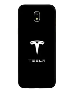 Чехол для Samsung Galaxy J5 2017 (J530F EU) с картинкой «Tesla White Logo»