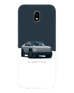 Чехол для Samsung Galaxy J5 2017 (J530F EU) с картинкой «Серебристый Cybertruck Tesla»