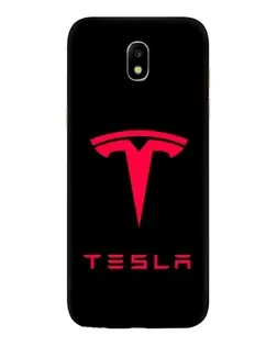 Чехол для Samsung Galaxy J5 2017 (J530F EU) с картинкой «Tesla Red Logo»