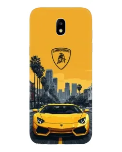 Чохол для Samsung Galaxy J5 2017 (J530F EU) з картинкою «Жовтий Lamborghini місто»
