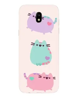 Чехол для Samsung Galaxy J5 2017 (J530F EU) с картинкой «Pusheen трио»