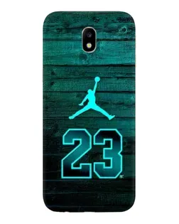 Чехол для Samsung Galaxy J7 2017 (J730F EU) с картинкой «Jordan Cyan 23»