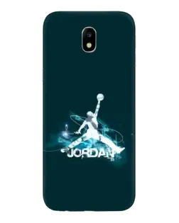 Чехол для Samsung Galaxy J7 2017 (J730F EU) с картинкой «Jordan Blue Fire»