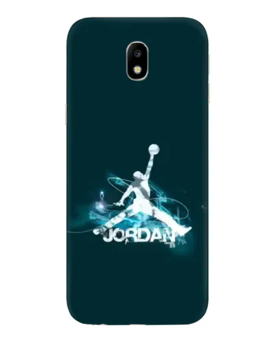 Чехол для Samsung Galaxy J7 2017 (J730F EU) с картинкой «Jordan Blue Fire»