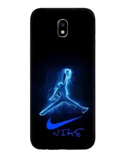 Чехол для Samsung Galaxy J7 2017 (J730F EU) с картинкой «Jordan Neon Blue»