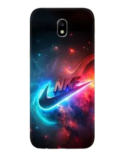 Чехол для Samsung Galaxy J7 2017 (J730F EU) с картинкой «Огненный логотип Nike»