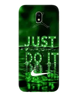 Чехол для Samsung Galaxy J7 2017 (J730F EU) с картинкой «Зеленый неоновый Nike»