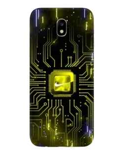 Чехол для Samsung Galaxy J7 2017 (J730F EU) с картинкой «Nike — золотая искра»
