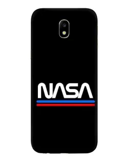 Чехол для Samsung Galaxy J7 2017 (J730F EU) с картинкой «NASA — классика Red Blue»