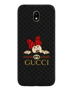 Чехол для Samsung Galaxy J7 2017 (J730F EU) с картинкой «Минни Маус Gucci — черный»