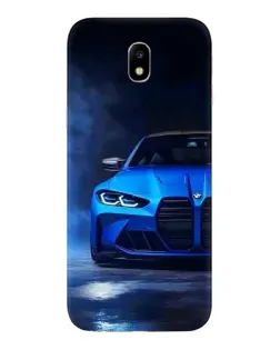 Чехол для Samsung Galaxy J7 2017 (J730F EU) с картинкой «Голубая BMW M4»