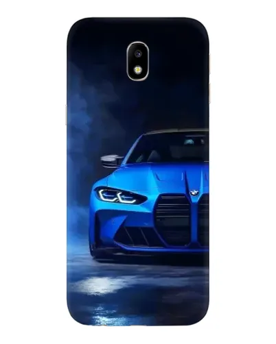 Чехол для Samsung Galaxy J7 2017 (J730F EU) с картинкой «Голубая BMW M4»