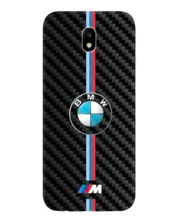 Чехол для Samsung Galaxy J7 2017 (J730F EU) с картинкой «Эмблема BMW и карбон»