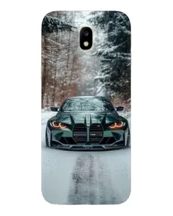 Чехол для Samsung Galaxy J7 2017 (J730F EU) с картинкой «BMW в зимнем лесу»