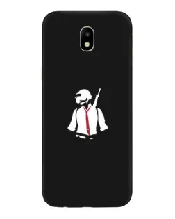 Чехол для Samsung Galaxy J7 2017 (J730F EU) с картинкой «PUBG — силуэт воина»