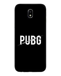 Чехол для Samsung Galaxy J7 2017 (J730F EU) с картинкой «PUBG — белый логотип»