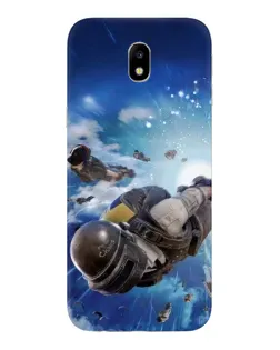 Чехол для Samsung Galaxy J7 2017 (J730F EU) с картинкой «Десант PUBG — прыжок»