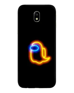 Чохол для Samsung Galaxy J7 2017 (J730F EU) з картинкою «Among Us неонове сяйво»
