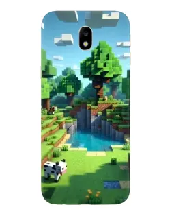 Чехол для Samsung Galaxy J7 2017 (J730F EU) с картинкой «Minecraft летний день»