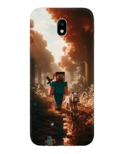 Чехол для Samsung Galaxy J7 2017 (J730F EU) с картинкой «Стив в лесу» Чехол для Samsung Galaxy J7 2017 (J730F EU) с картинкой «Стив в лесу»
