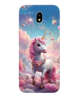 Чехол для Samsung Galaxy J7 2017 (J730F EU) с картинкой «Единорог среди облаков»