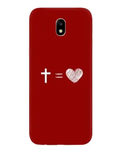 Чехол для Samsung Galaxy J7 2017 (J730F EU) с картинкой «Уравнение любви»