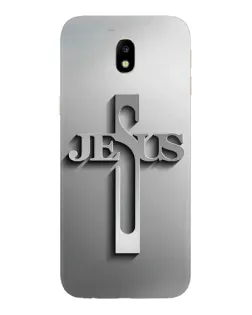 Чехол для Samsung Galaxy J7 2017 (J730F EU) с картинкой «Металлический крест Jesus»