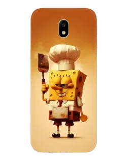 Чехол для Samsung Galaxy J7 2017 (J730F EU) с картинкой «Губка Боб повар»