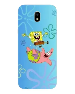 Чехол для Samsung Galaxy J7 2017 (J730F EU) с картинкой «Спанч Боб и Патрик»