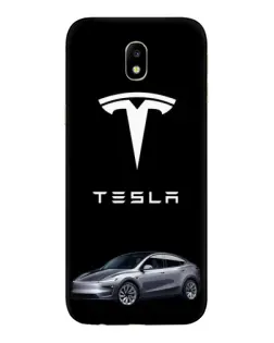 Чехол для Samsung Galaxy J7 2017 (J730F EU) с картинкой «Tesla Model Y»