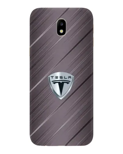 Чехол для Samsung Galaxy J7 2017 (J730F EU) с картинкой «Металлическая текстура Tesla»